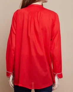 Mare di Latte Blouse Eva Mara Voile rouge