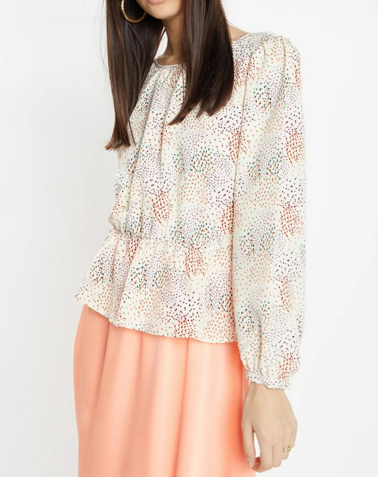 Femme Galeries Lafayette Blouse fluide Gala imprimée beige clair