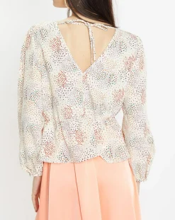 Femme Galeries Lafayette Blouse fluide Gala imprimée beige clair