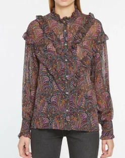 Hot Pepe Jeans Blouse imprimée Cachemire multicolore