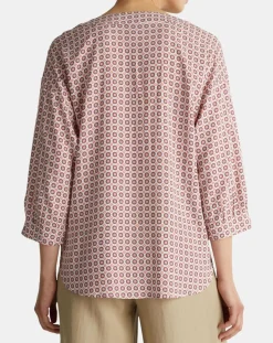 Femme Esprit Blouse imprimée géométrique blanc/multicolore