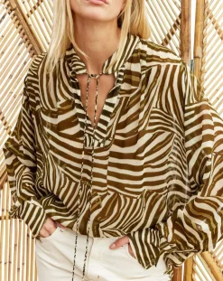 Femme Lauren Vidal Blouse Jane verte