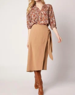 Discount An'ge Blouse Kasta Vl imprimée marron/rouge