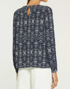 Femme Yerse Blouse Leandra bleu marine