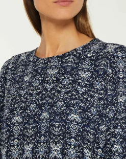 Femme Yerse Blouse Leandra bleu marine