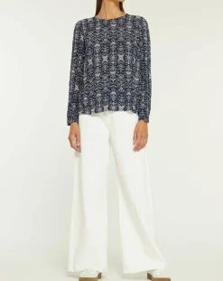 Femme Yerse Blouse Leandra bleu marine