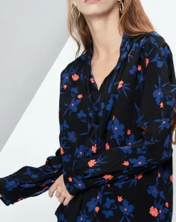 Clearance Suncoo Blouse Lexane fluide à motifs bleu klein