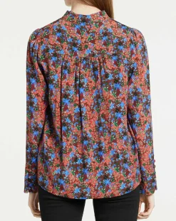 Suncoo Blouse Livia imprimée marron/bleu