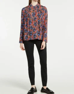 Suncoo Blouse Livia imprimée marron/bleu