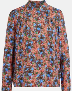 Suncoo Blouse Livia imprimée marron/bleu