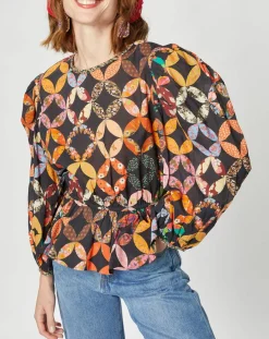 New Manoush Blouse Patchwork 70 noire