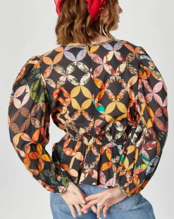 New Manoush Blouse Patchwork 70 noire