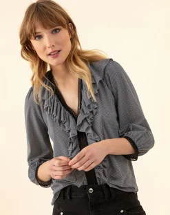 Femme Indies Blouse Paulette micro carreaux