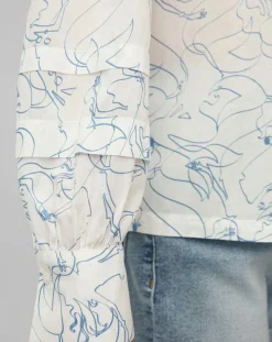 Femme Marc O'Polo Blouse print sirène blanc/bleu