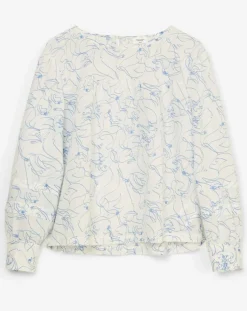 Femme Marc O'Polo Blouse print sirène blanc/bleu