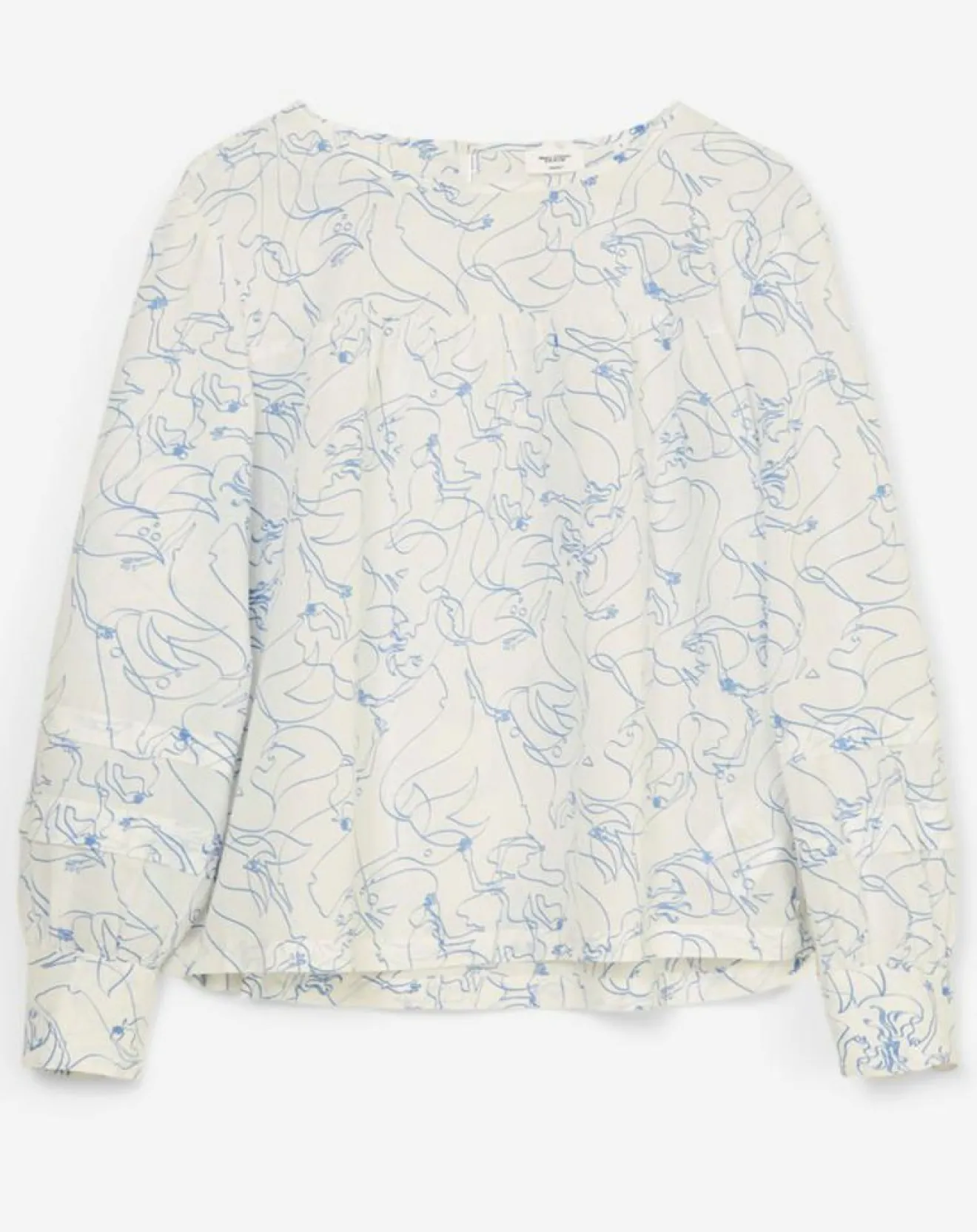 Femme Marc O'Polo Blouse print sirène blanc/bleu