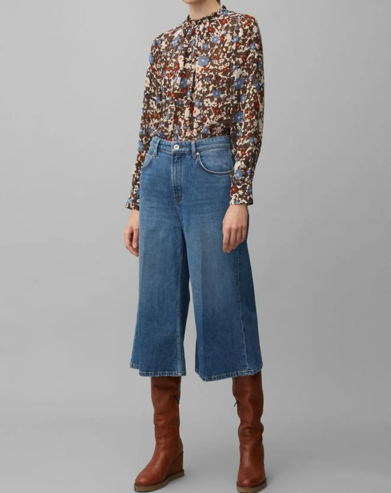 Online Marc O'Polo Blouse Romantique Fleur marron/multicolore