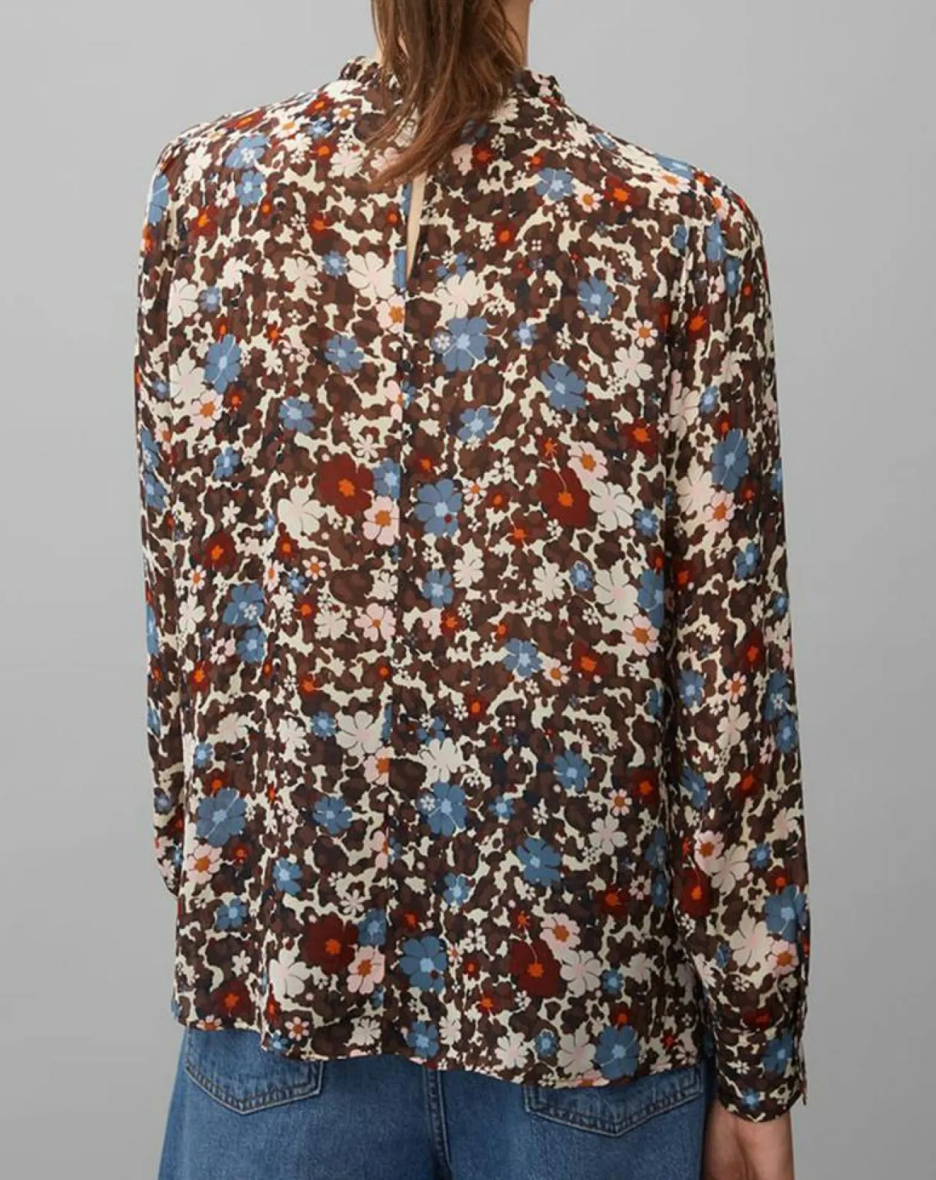 Online Marc O'Polo Blouse Romantique Fleur marron/multicolore
