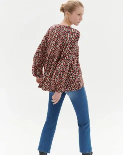 Clearance Caroll Blouse Tess imprimée rouge