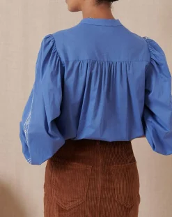 Femme Garance Paris Blouse Tevy bleue
