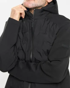 Hackett London Blouson Bimatière à capuche jersey noir