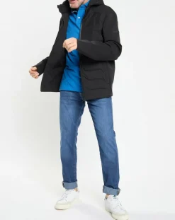 Hackett London Blouson Bimatière à capuche jersey noir