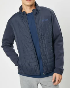 Homme Hackett London Blouson bi-matière bleu marine