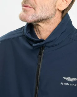 Outlet Hackett London Blouson col montant Aston Martin Racing bleu