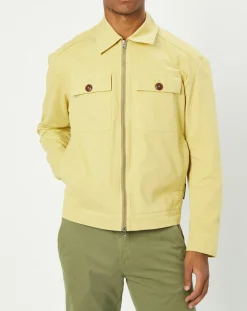 Homme Marc O'Polo Blouson Coton Organic Double Poche jaune clair