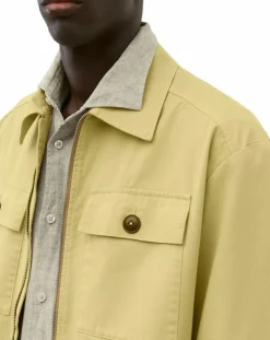 Homme Marc O'Polo Blouson Coton Organic Double Poche jaune clair