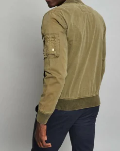 Homme Jack & Jones Blouson Cotton Wash kaki