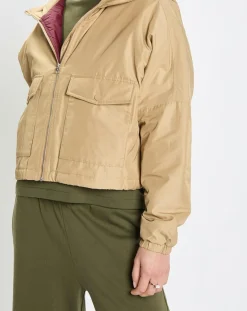 Femme Marc O'Polo Blouson court à capuche poches zip beige