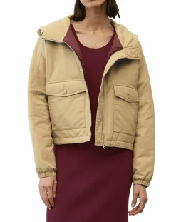Femme Marc O'Polo Blouson court à capuche poches zip beige