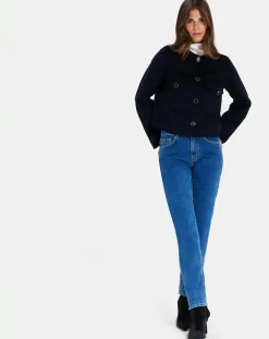 Femme Zapa Blouson en Double face Laine mélangée Volia nocturne