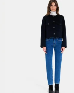 Femme Zapa Blouson en Double face Laine mélangée Volia nocturne