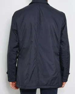 Hot Hackett London Blouson en flanelle Mayfair bleu marine