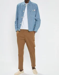 Homme Scotch & Soda Blouson en Jean Chambray bleu