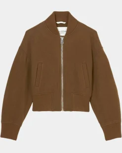 Femme Marc O'Polo Blouson en Laine mélangée Cropped marron