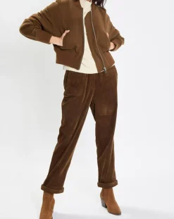 Femme Marc O'Polo Blouson en Laine mélangée Cropped marron