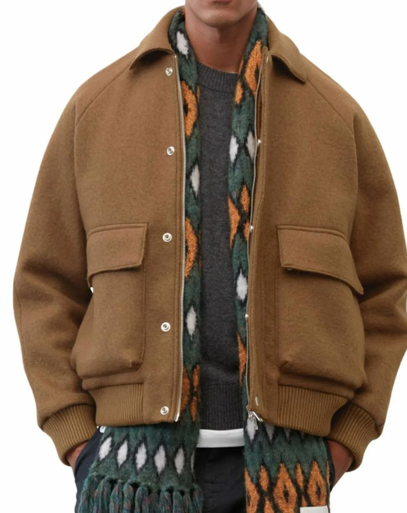 Hot Marc O'Polo Blouson en Laine mélangée Thermor marron