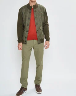 Discount Hackett London Blouson en Tweed à carreaux kaki