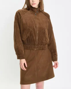 Femme Marc O'Polo Blouson en Velours côtelé marron
