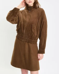 Femme Marc O'Polo Blouson en Velours côtelé marron