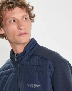 Homme Hackett London Blouson Hybrid Aston Martin Racing bleu marine