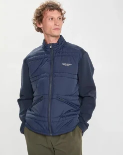 Homme Hackett London Blouson Hybrid Aston Martin Racing bleu marine