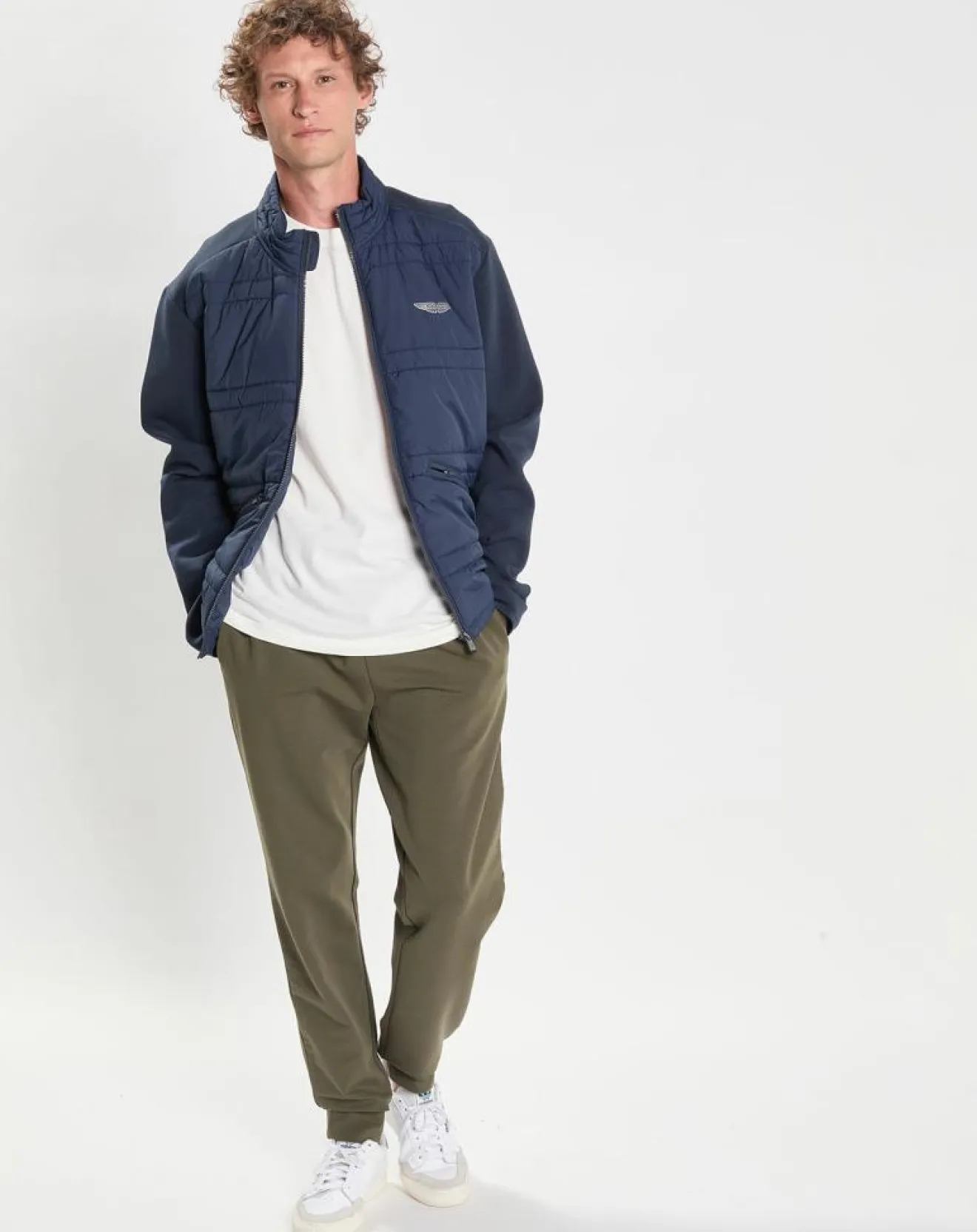 Homme Hackett London Blouson Hybrid Aston Martin Racing bleu marine