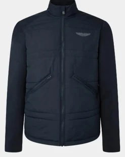 Homme Hackett London Blouson Hybrid Aston Martin Racing bleu marine