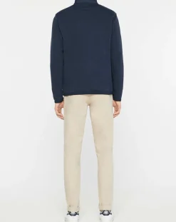 Hackett London Blouson matelassé col montant bleu