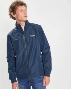Online Hackett London Blouson Motard Aston Martin Racing bleu
