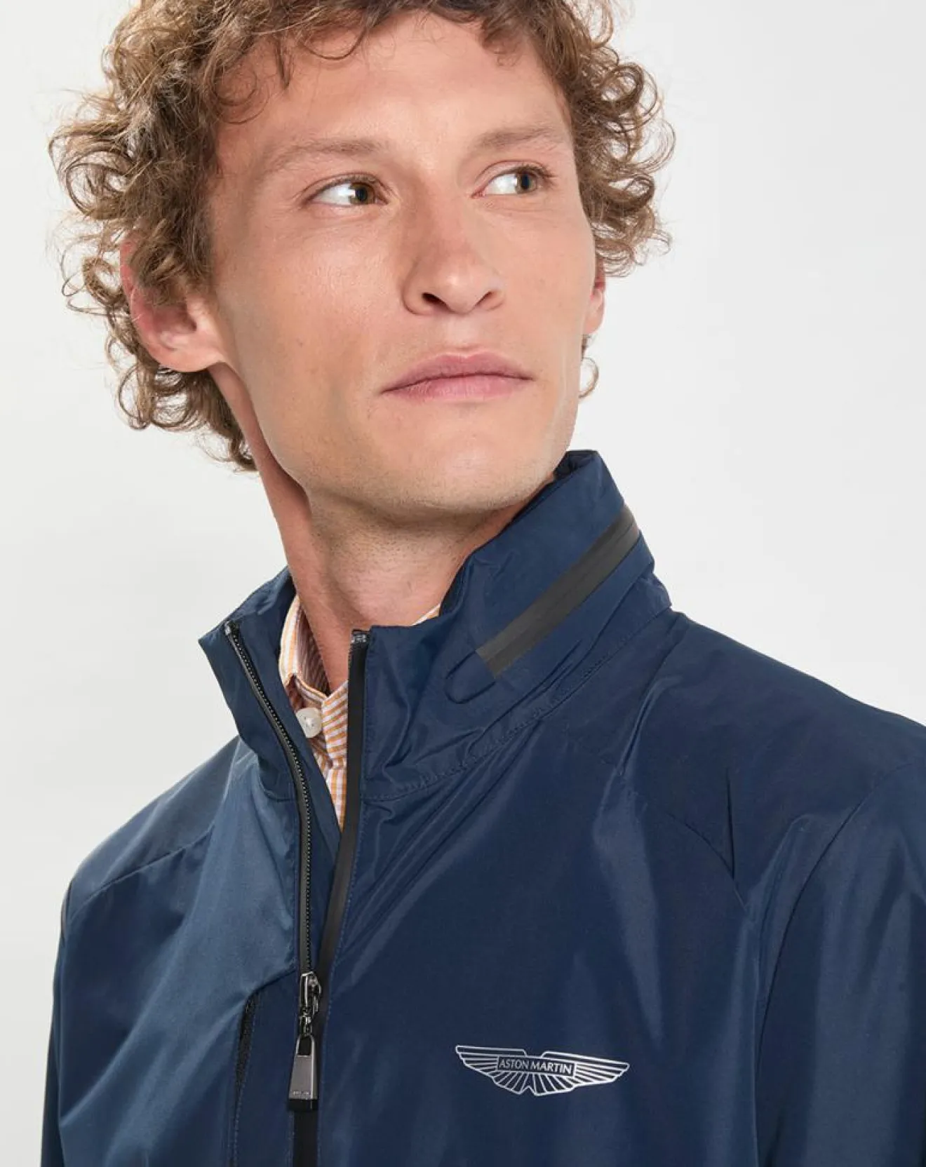 Online Hackett London Blouson Motard Aston Martin Racing bleu